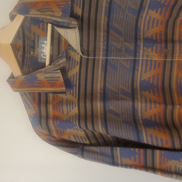 Cabelas Western Aztec Multicolored Button Down Shacket 2XL - Picture 3 of 11